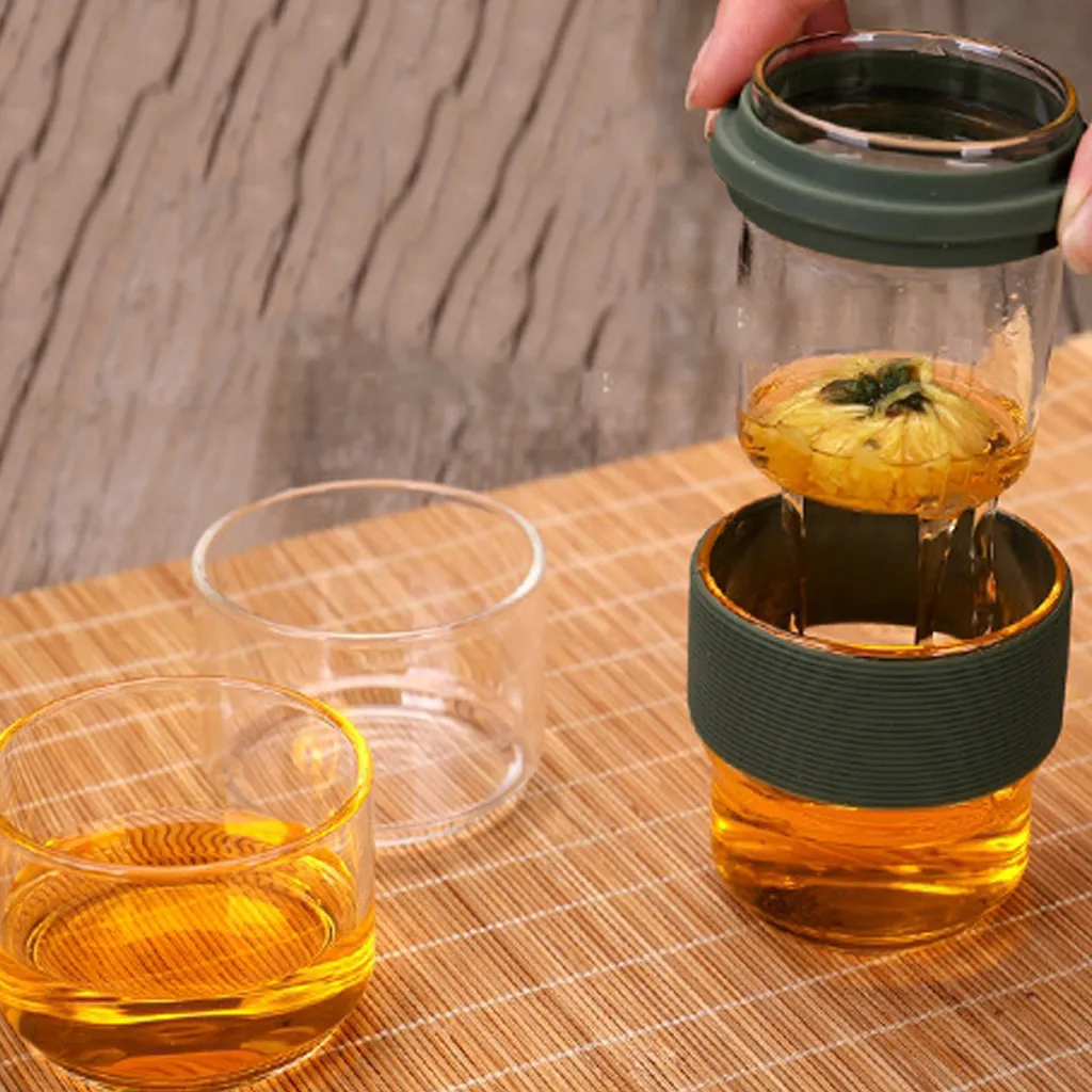 客製LOGO玻璃泡茶杯組
