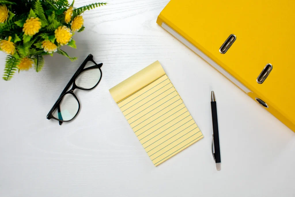 Various office tools on the table