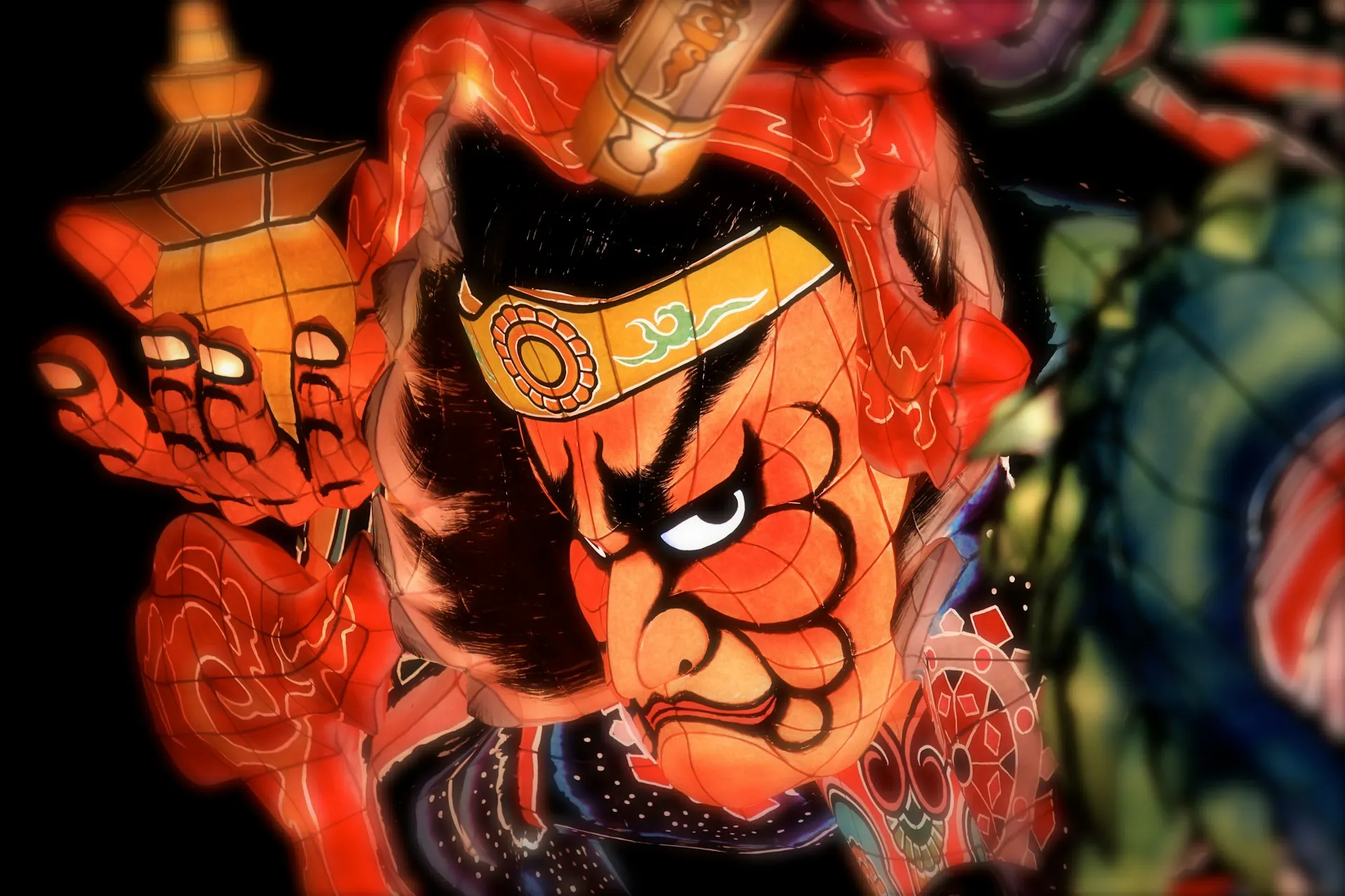 a painting of a demon with a crown on his head